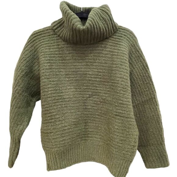 LEITH Women’s Cozy Neck Dolman Olive Green Thick Sweater Size Small NWT - Picture 3 of 5